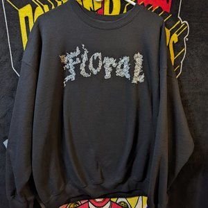 Floral Math Rock Band Black Crewneck Sweatshirt.  In great condition, size 2XL.